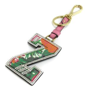 キーホルダー キーリング アルファベット Z 花柄 マルチカラー