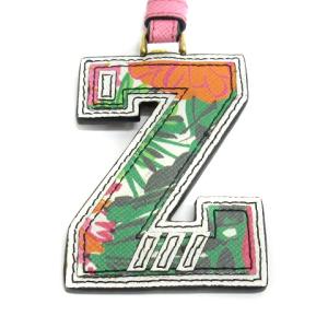 PRADA キーホルダー キーリング アルファベット Z 花柄 マルチカラー