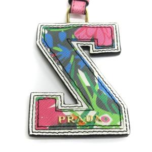 PRADA キーホルダー キーリング アルファベット Z 花柄 マルチカラー