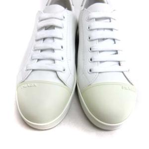 PRADA レザースニーカー 663 37 ホワイト