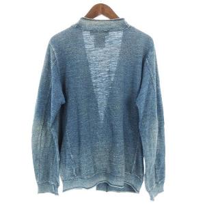 REMI RELIEF カーディガン ニット Vネック コットン ブルー