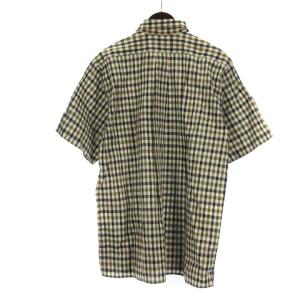 Aquascutum シャツ 半袖 胸ポケット チェック コットン ベージュ系 M