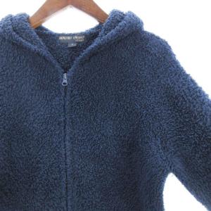 BAREFOOT DREAMS Men's zip hoodie with stripe パーカー ジャケット ポリマイクロファイバー C594 ネイビー