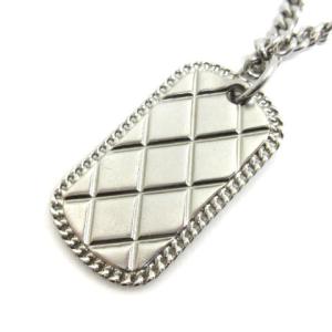 CHANEL タグ マトラッセ ネックレス ココマーク シルバーカラー