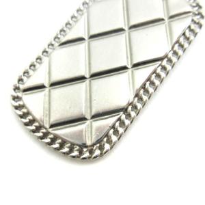 CHANEL タグ マトラッセ ネックレス ココマーク シルバーカラー