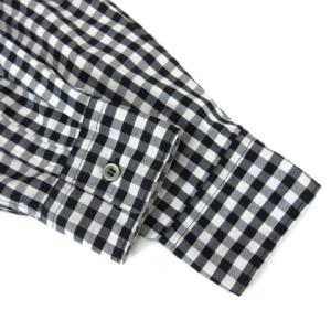 BLACK COMME des GARCONS 12年製 パッチワーク シャツ 長袖 ギンガムチェック ドット M ブラック