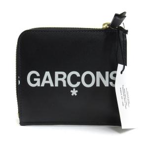 COMME des GARCONS HUGE LOGO コインケース ミニ財布 小銭入れ L字ファスナー ロゴ SA3100HL ブラック