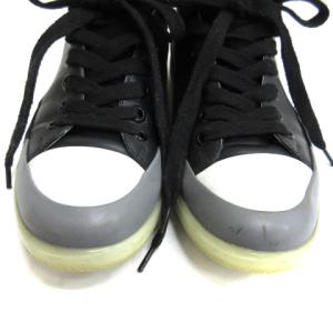 PRADA SPORT スニーカー ハイカット レザー レースアップ ロゴ ブラック