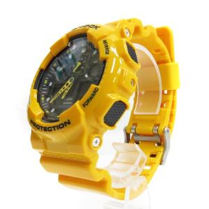 CASIO G-SHOCK 美品 腕時計 クォーツ アナデジ GA-100A-9AJF イエロー