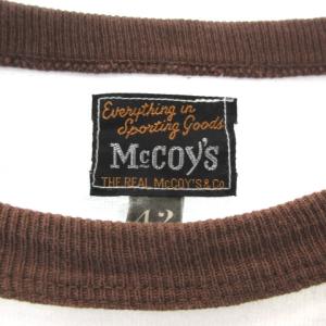 THE REAL McCOY'S サーフ ハンチントンビーチ Tシャツ 長袖 42 ホワイト ブラウン 221020E