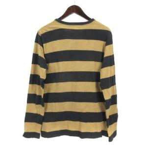 THE REAL McCOY'S Buco ボーダー カットソー 長袖 ブラック ブラウン L 221020E