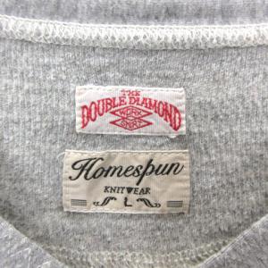 THE REAL McCOY'S DOUBLE DIAMOND カットソー 長袖 ハーフボタン グレー L 221020E