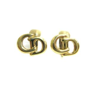 CDロゴ イヤリング シンプル ゴールドカラー