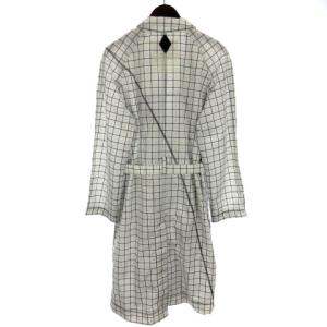 A-COLD-WALL MF19-CTB03 ウィンドウペンチェックナイロントレンチコート S ホワイト