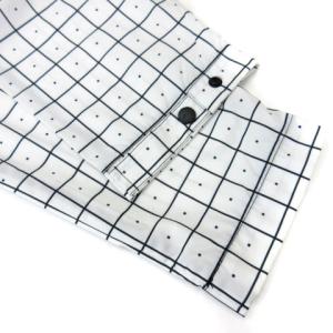 A-COLD-WALL MF19-CTB03 ウィンドウペンチェックナイロントレンチコート S ホワイト