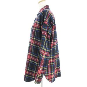 23区 canclini シャツ ブラウス 長袖 チェック オーバーサイズ ネイビー系 40
