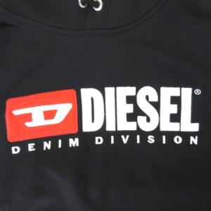 DIESEL プルオーバー パーカー フーディー 長袖 ロゴ 刺繍 BG000014 S ブラック