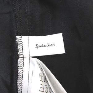 Spick&Span 21AW ドビーストライプ ギャザー ブラウス 長袖 ブラック 221121E