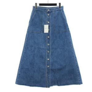 5 1/2 22SS フレアライン スカート 22-060-200-8010 コットン インディゴ 28