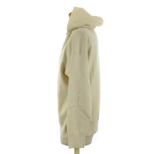 23区 パーカー 長袖 プルオーバー ニット コットン カシミヤ スムース ホワイト 38