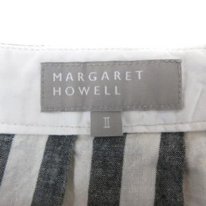 MARGARET HOWELL スカート ストライプ 2 ホワイト グレー