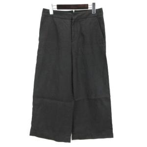 リネン パンツ 3 ブラック 221213E