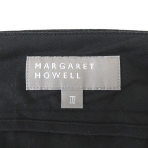 MARGARET HOWELL リネン パンツ 3 ブラック 221213E