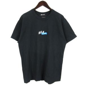 WIND AND SEA GOD SELECTION XXX ロゴ Tシャツ カットソー 半袖 プリント L ブラック
