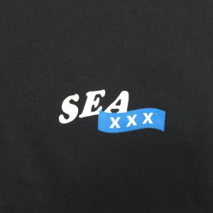 WIND AND SEA GOD SELECTION XXX ロゴ Tシャツ カットソー 半袖 プリント L ブラック