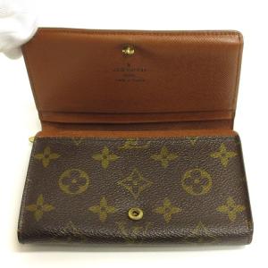 LOUIS VUITTON モノグラム ポルト モネ ビエトレゾール 二つ折り財布 M61730 ブラウン ジャンク