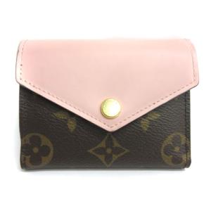 M62933 モノグラム ポルトフォイユ ゾエ 三つ折り財布 ローズバレリーヌ