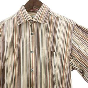 PAUL SMITH LONDON ストライプ シャツ 長袖 ブラウン系 M