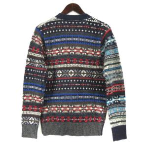 FREAK'S STORE カーディガン ニット 長袖 フェアアイル ウール ネイビー M