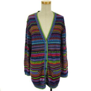 MISSONI アンサンブル ニット カーディガン カットソー 総柄 リネン 42 マルチカラー
