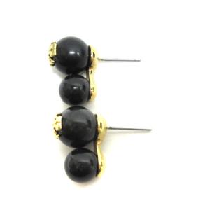 TORY BURCH ロゴ ピアス ブラック