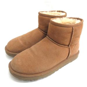 CLASSIC MINI ショート ムートン ブーツ 5854 22cm ブラウン 221125E 靴