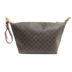 CELINE マカダム柄 ワンハンドバッグ ポーチ ブラウン