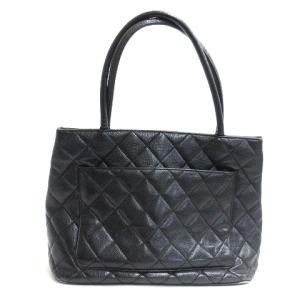 CHANEL 復刻 トートバッグ キャビアスキン マトラッセ ココマーク ブラック