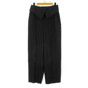 19SS 変形 ハイウエスト ワイドパンツ 300CS131-1510 ウール グレー 38