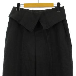 ENFOLD 19SS 変形 ハイウエスト ワイドパンツ 300CS131-1510 ウール グレー 38