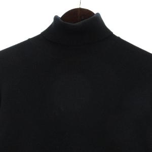 RALPH LAUREN セーター ニット 長袖 タートルネック 無地 コットン ウール ネイビー L