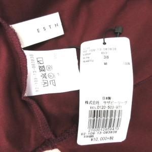 ESTNATION 半袖 カットソー オーバーサイズ 38 ボルドー 221227E