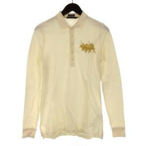 ポニー ポロシャツ 長袖 オフホワイト M 230110E