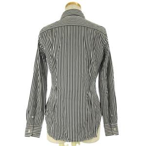 RALPH LAUREN ストライプ シャツ 長袖 7 ブラック ホワイト 230110E