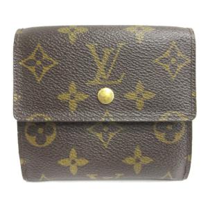 M61654 モノグラム ポルトフォイユ エリーズ 三つ折り財布 Wホック ブラウン