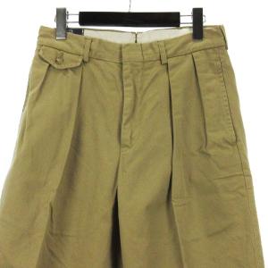 POLO RALPH LAUREN BEAMS PLUS 別注 AH-77 ダブルプリーツパンツ コットン ベージュ 28
