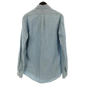 RALPH LAUREN シャンブレー シャツ 長袖 ボタンダウン ブルー M 230113E