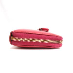 PRADA ラウンドファスナー リボン 長財布 ウォレット ピンク 230113EE