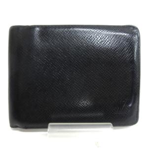 タイガ ポルトビエ 6カルト クレディ アルドワーズ 二つ折り財布 札入れ ロゴ型押し M30482 ブラック