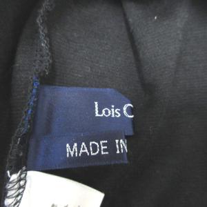 Lois CRAYON 花柄 刺繍 カットソー 長袖 ブラック M 230123E